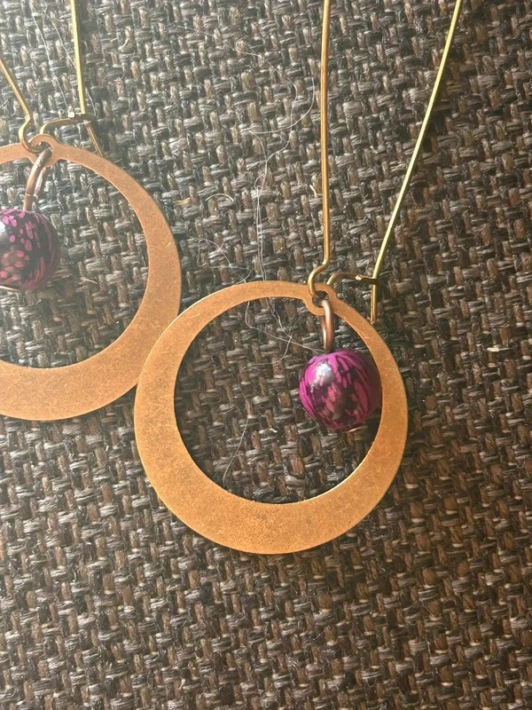 Par de brincos estilo boho retrô – photo 3